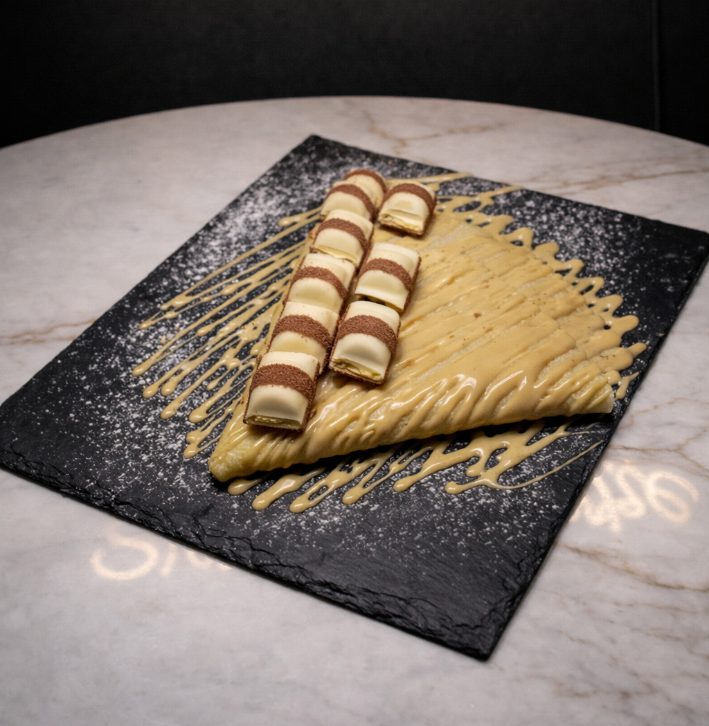 White Kinder Bueno Crepe